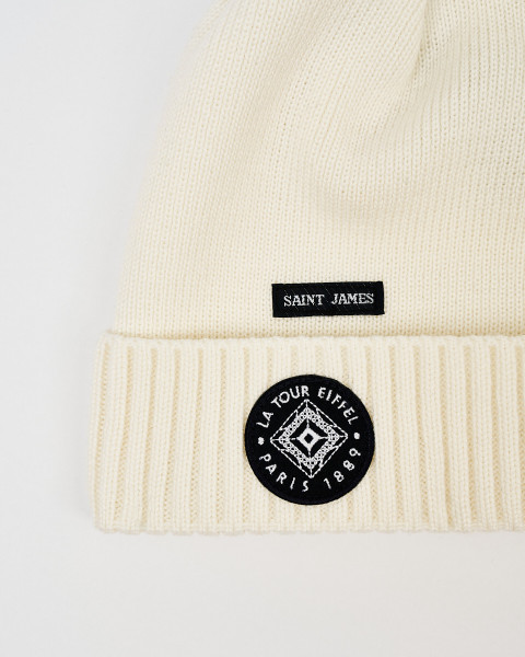 Bonnet Adulte Ecru Laine Saint James - Boutique tour Eiffel