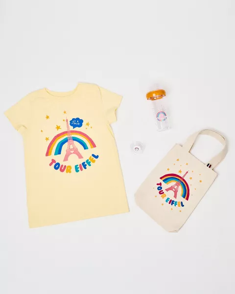 Rainbow Eiffel Tower Kids T-shirt - Official Eiffel Tower Store