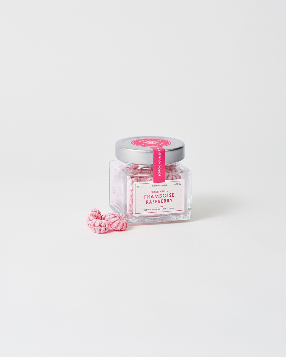 Tarro de caramelos de frambuesa 130g - Tienda Torre Eiffel